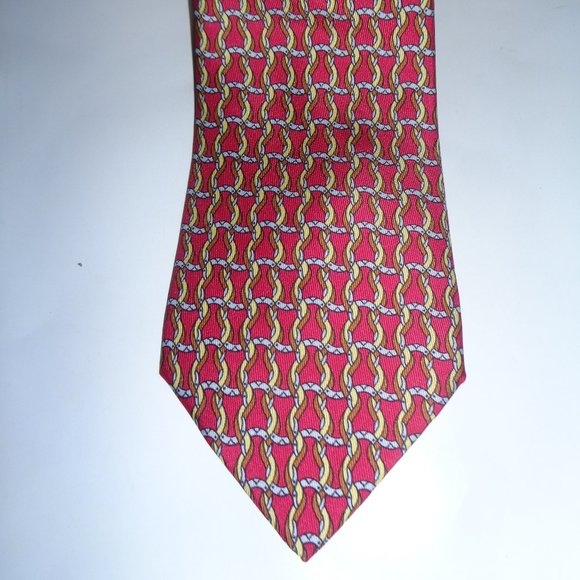 HERMES 7523 IA Abstract Pattern Ropes Silk necktie - Picture 1 of 3